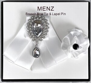 BOWTIE LAPEL COMBO BLC-WHITE
